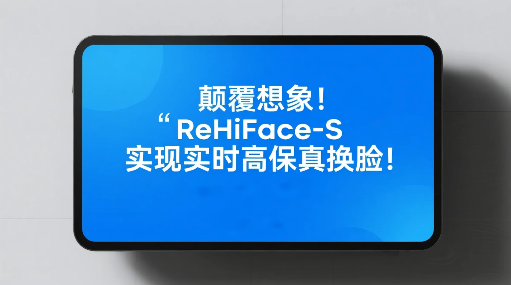 颠覆想象！ReHiFace-S实现实时高保真换脸